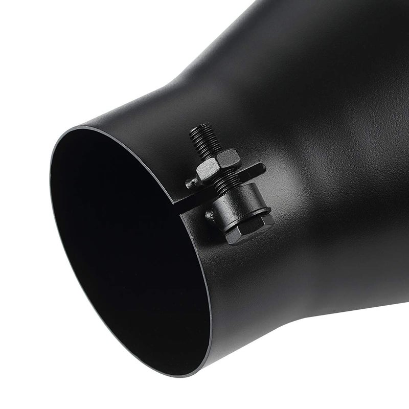 A-KARCK 4 Inch Exhaust Tip, Universal 4'' Inlet 6" Outlet 12" Long Stainless Steel Bolt On Exhaust Tailpipe Black Muffler Tip for Truck - Image 4